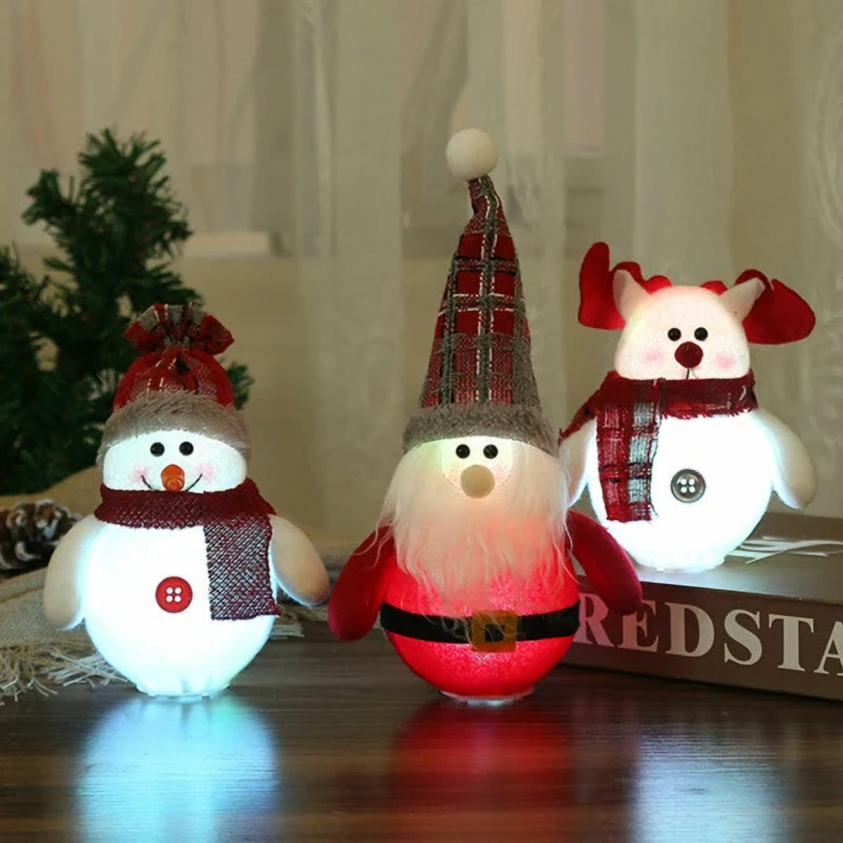 Light-Up Christmas Ornament – Santa, Snowman or Reindeer – The Merry Den