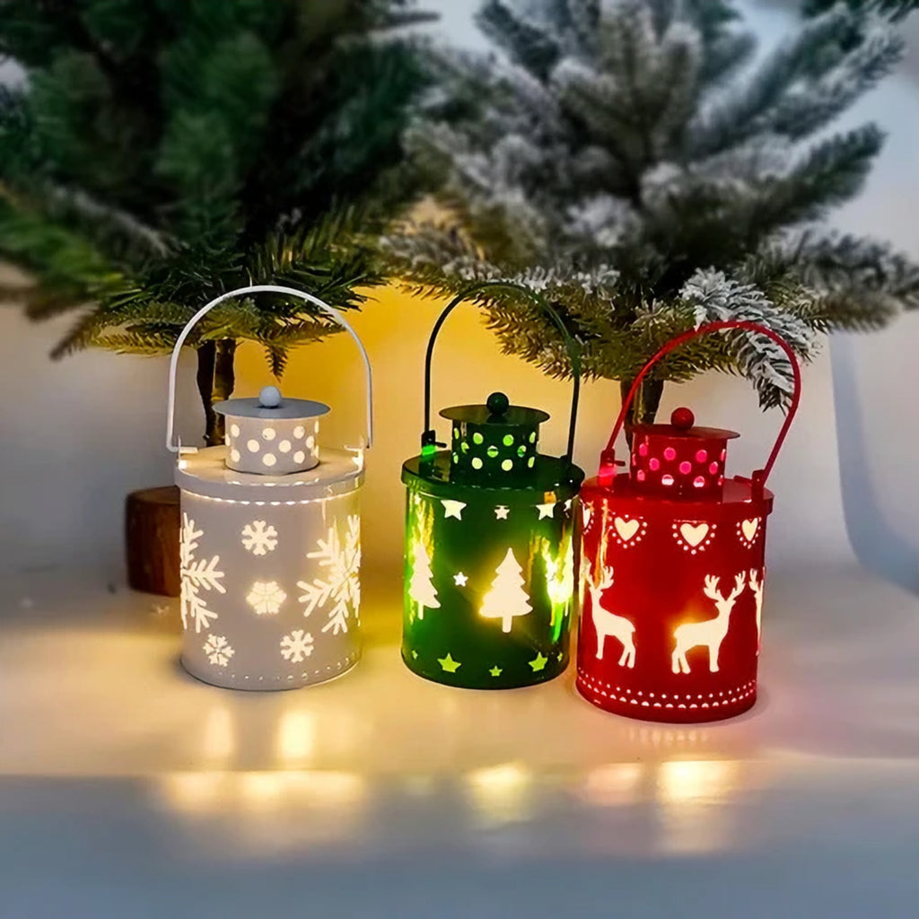 Flickering LED Christmas Lantern – The Merry Den